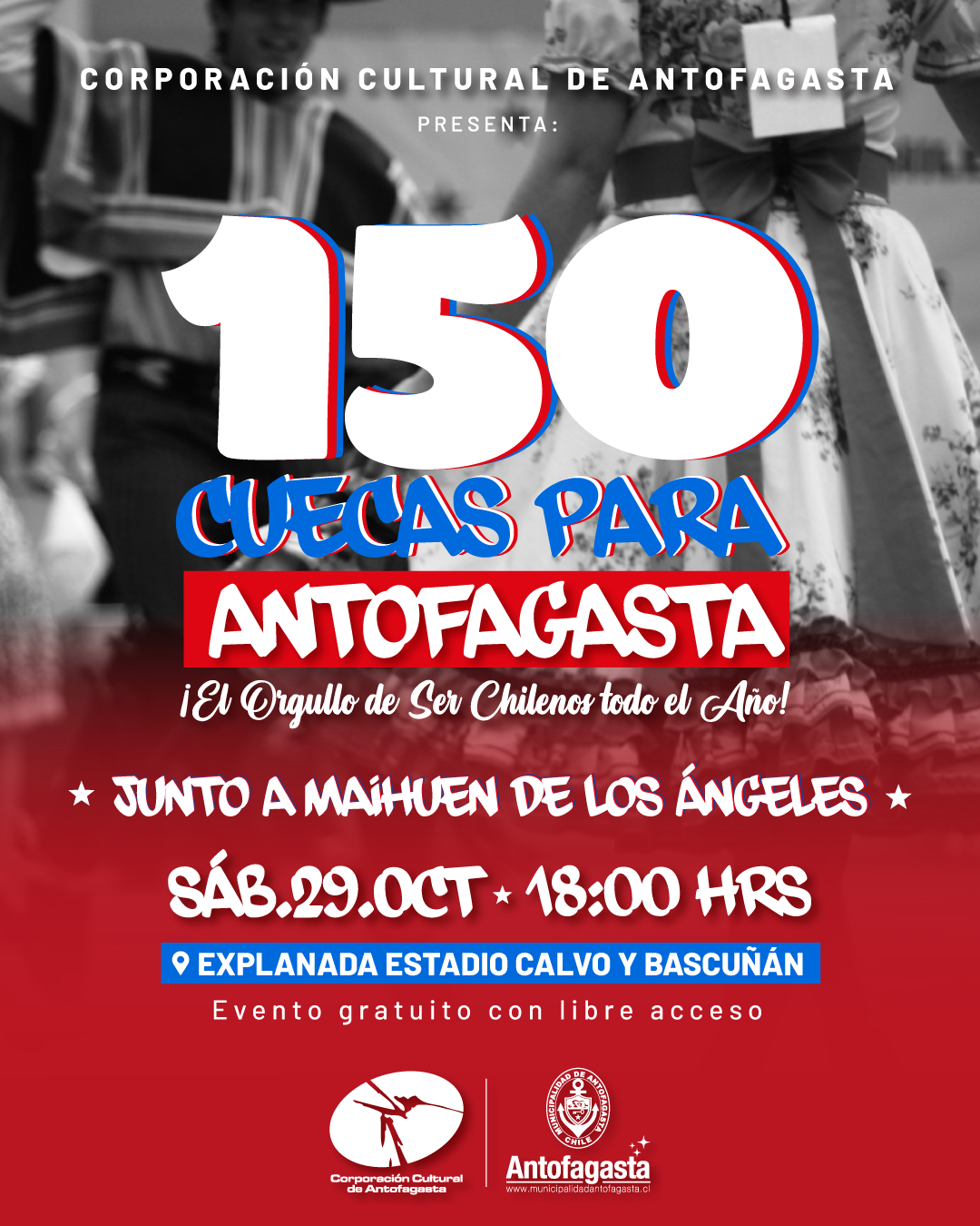 Con un gran espectáculo folclórico Corporación Cultural continuará conmemorando los 150 años de la fundación de la municipalidad