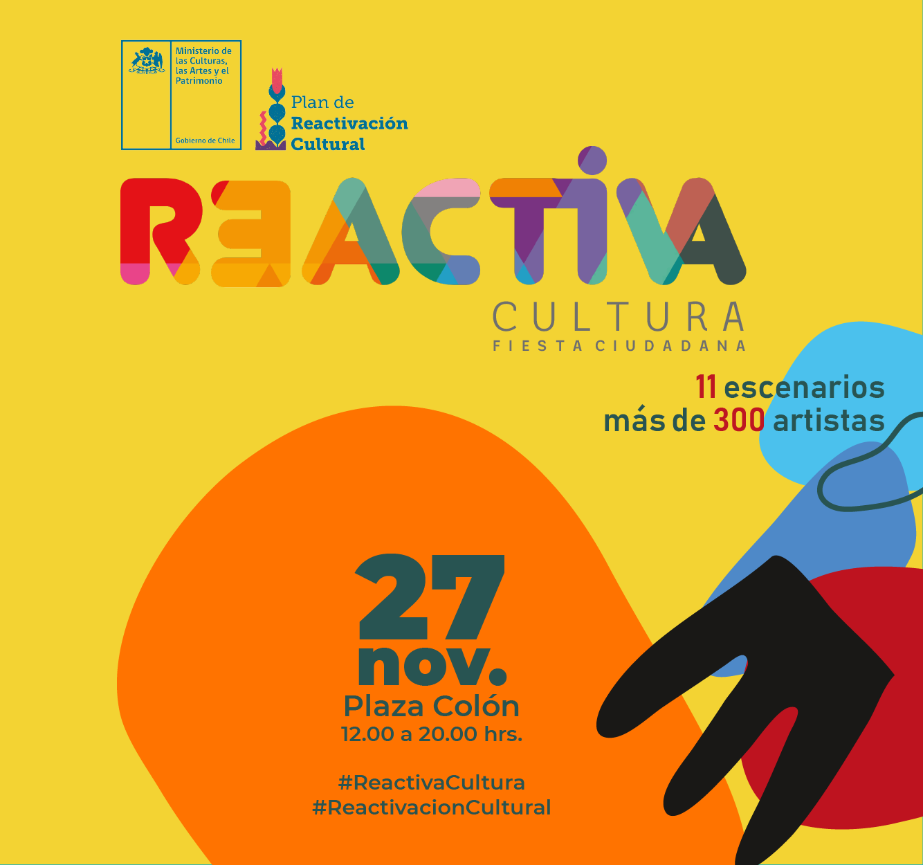 Reactiva Cultura: La fiesta de las Artes, las Culturas y el Patrimonio que llenará de vida la plaza Colón