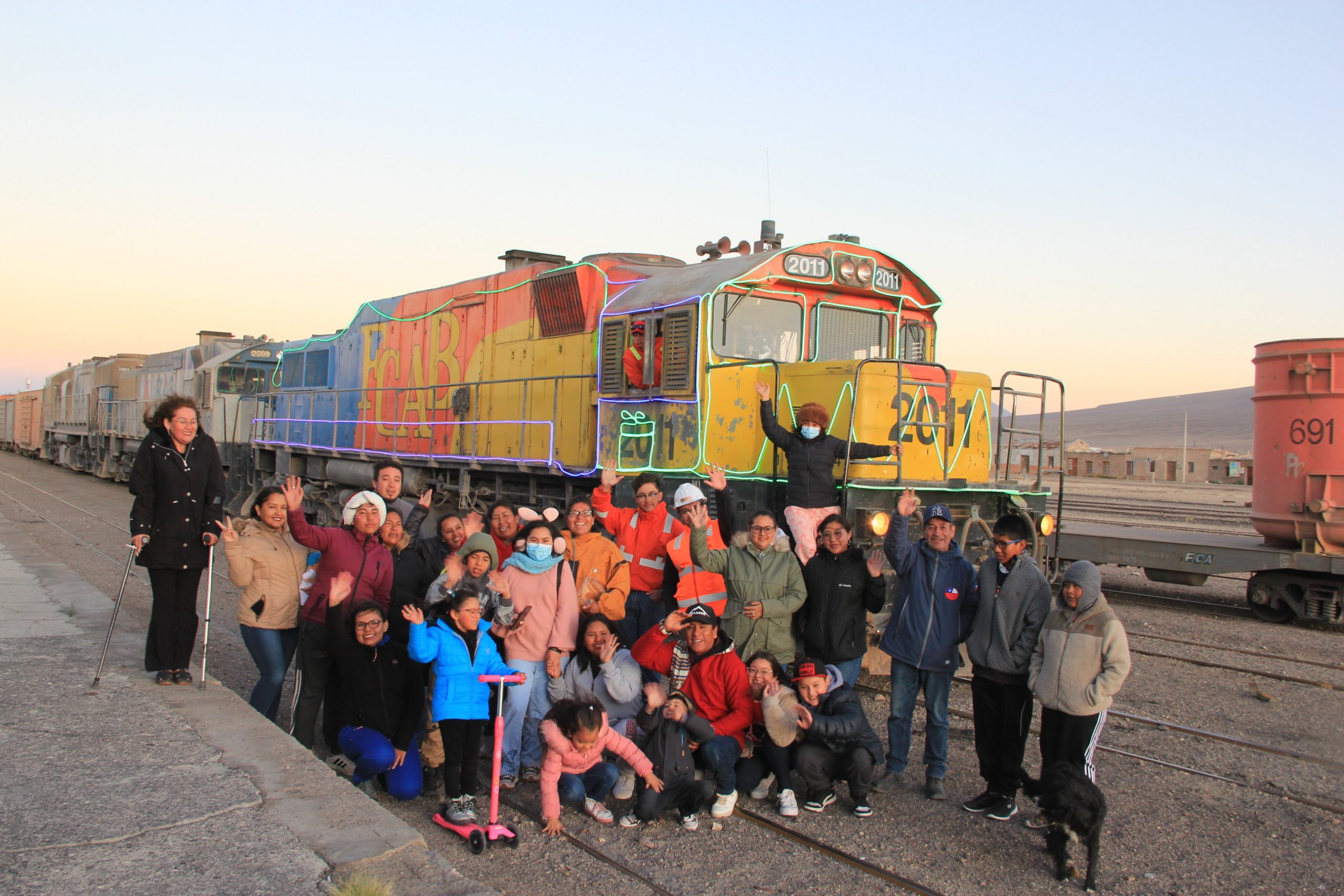 <strong>La Navidad llegó en tren a la localidad de Ollagüe</strong>