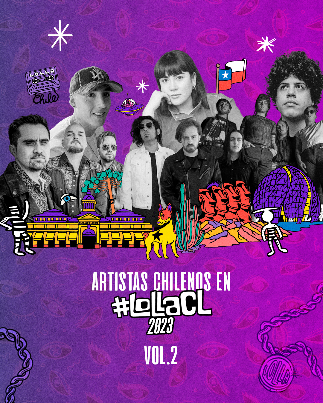 Conoce a los artistas chilenos que serán parte de Lollapalooza