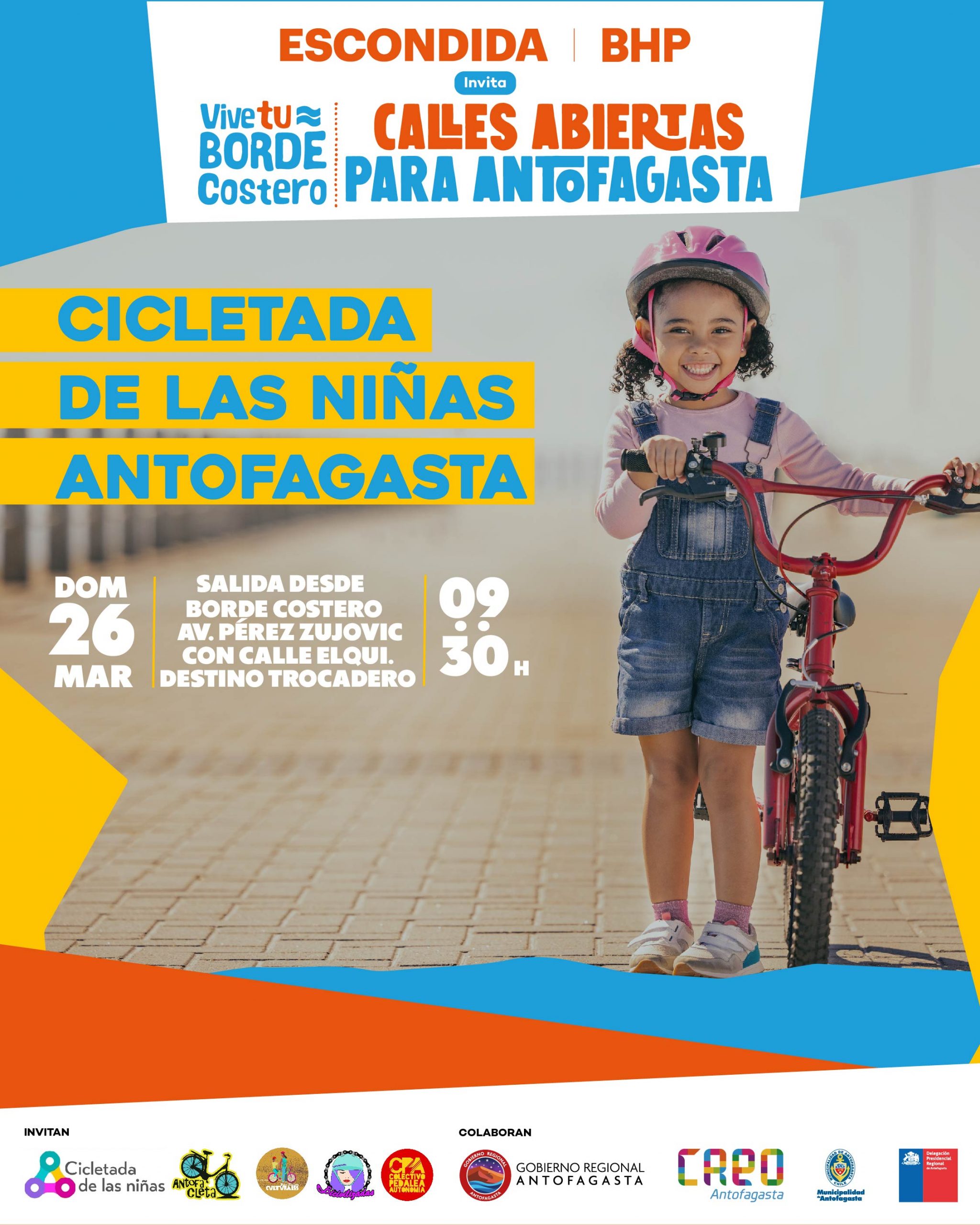 <strong>Cicletada de las niñas se realizará este domingo en el borde costero</strong>
