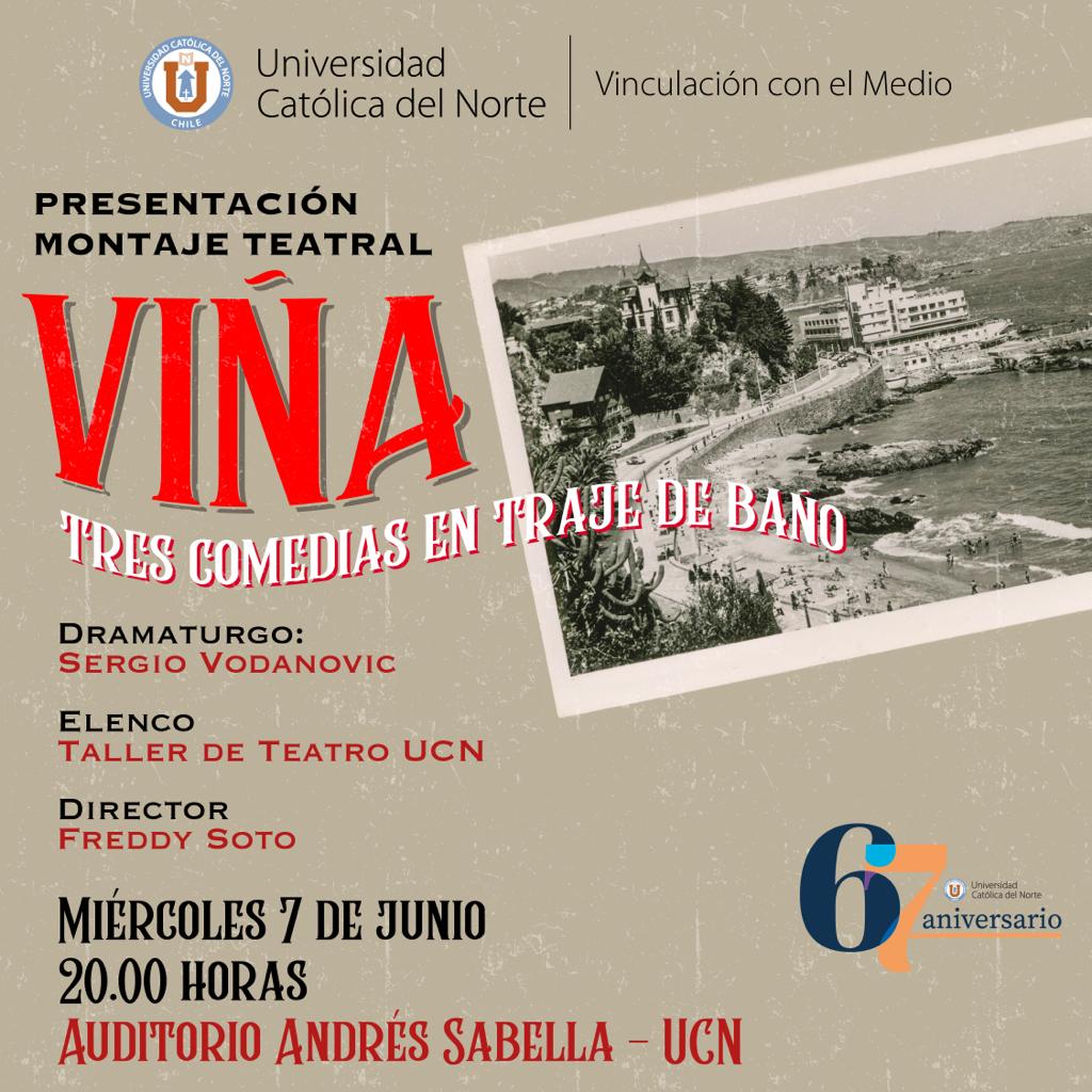 <strong>UCN invita a la comunidad al estreno teatral “Viña, tres comedias en traje de baño”</strong>