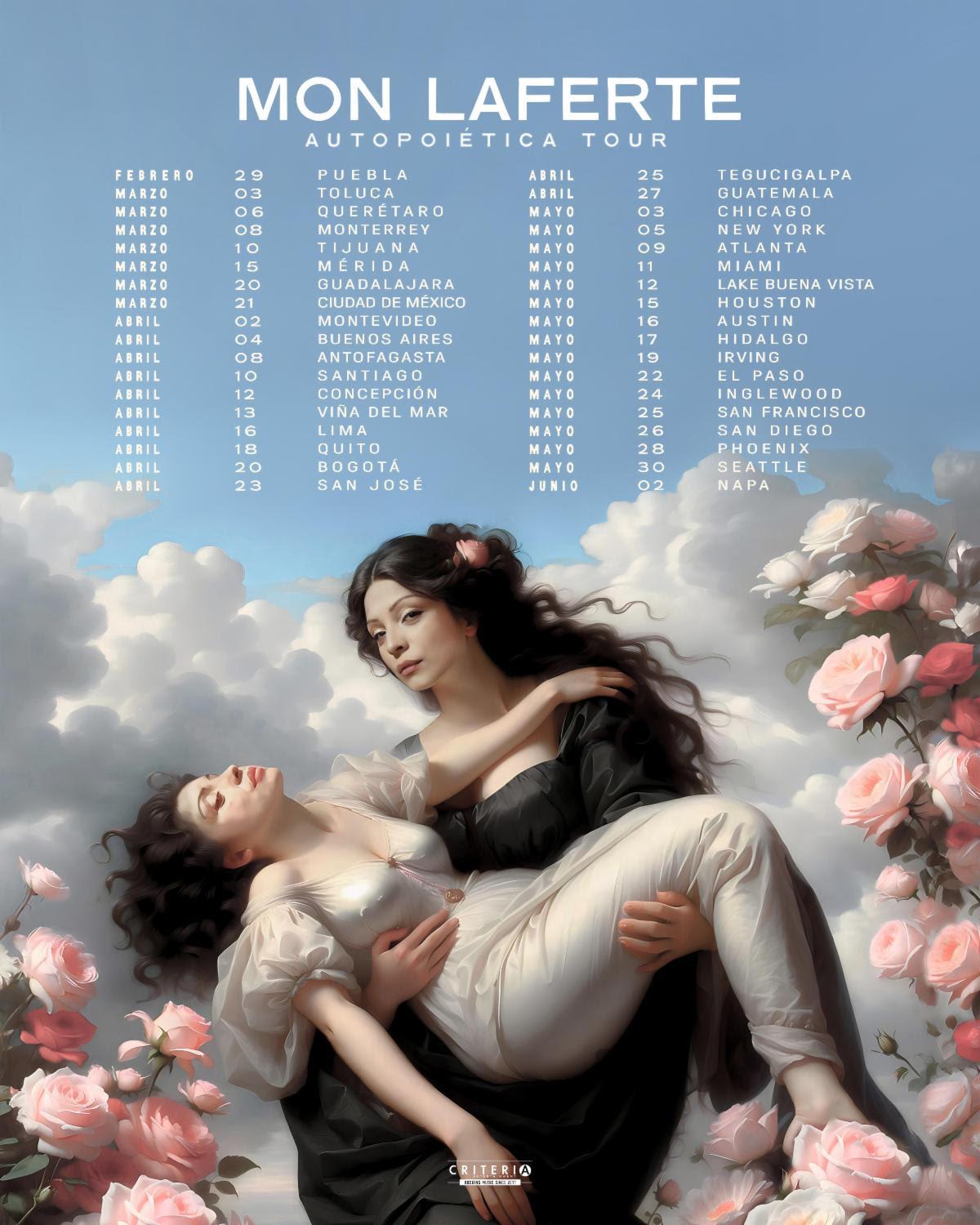 MON LAFERTE anuncia GIRA para el primer semestre de 2024 con la que recorrerá Latinoamérica y EEUU