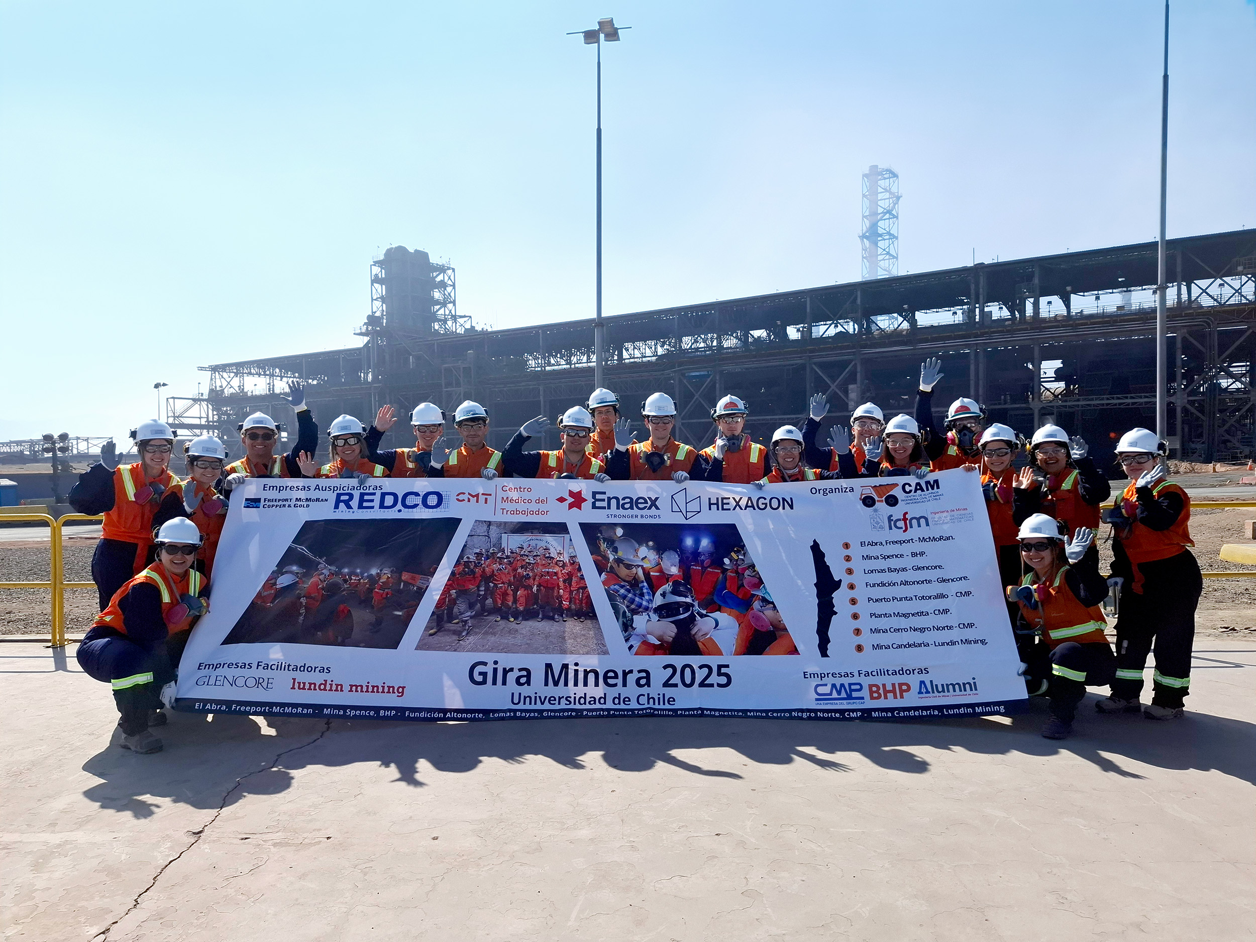 Complejo Metalúrgico recibió a alumnos de la U. de Chile en el marco de la “Gira Minera 2025”
