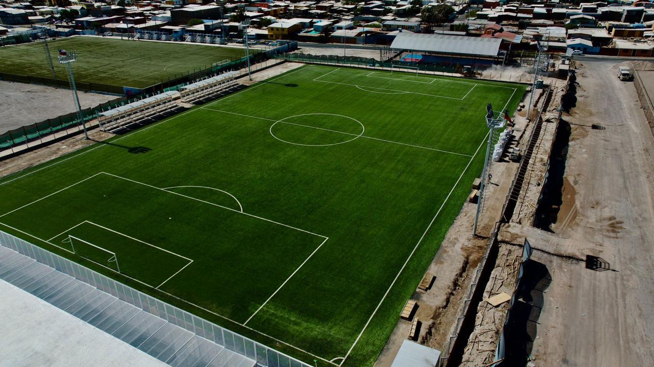 80% de avance presentan obras del Complejo Deportivo de fútbol femenino