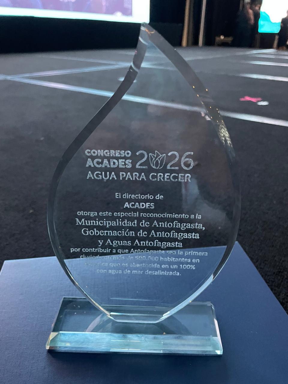 Antofagasta es reconocida por su liderazgo continental en desalación y reúso de aguas residuales